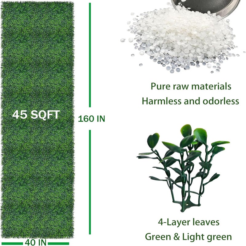 ODTORY Artificial Ivy Privacy Fence Wall Screen: 40X160 in(45 sqft) UV-Anti Faux Boxwood Roll Panels Greenery Backdrop Ivy Vine Leaf Hedges Fence Panels for Indoor Outdoor Green Wall Decor - Image 2